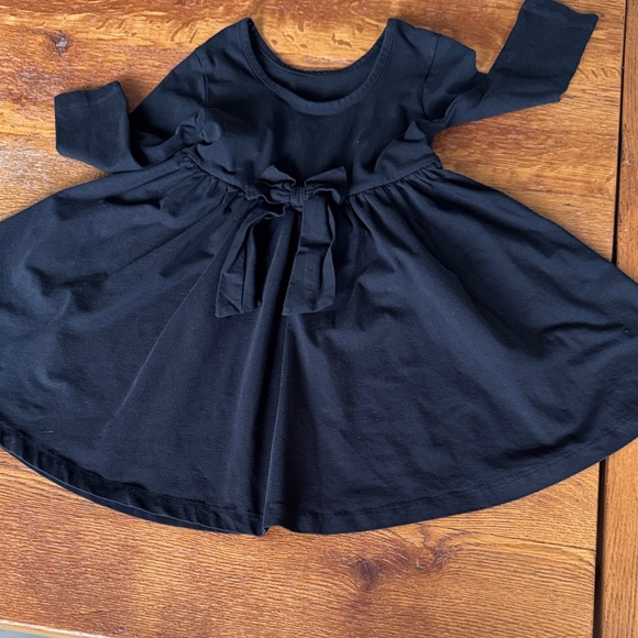 Ruffle butts Knit 3/4 sleeve twirl dress - Picture 3 of 5